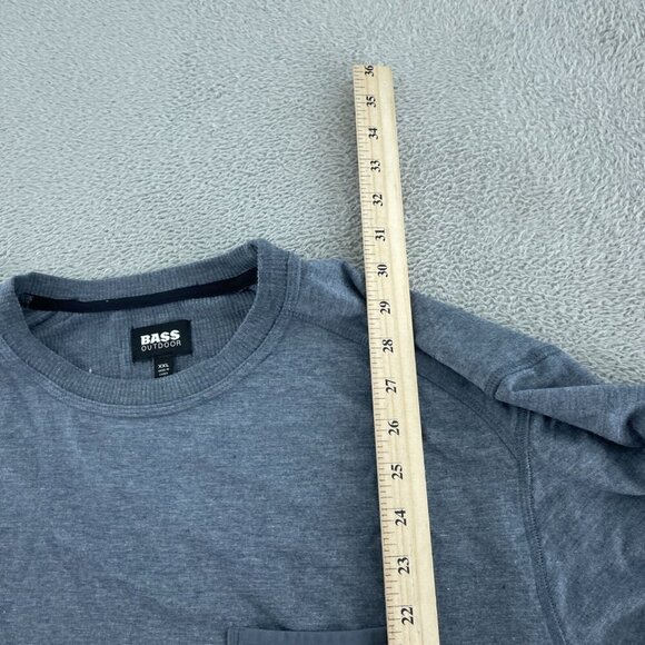 Bass Outdoor Ombre Blue Long Sleeve Utility Tee XXL NWT 0079 - Picture 7 of 10